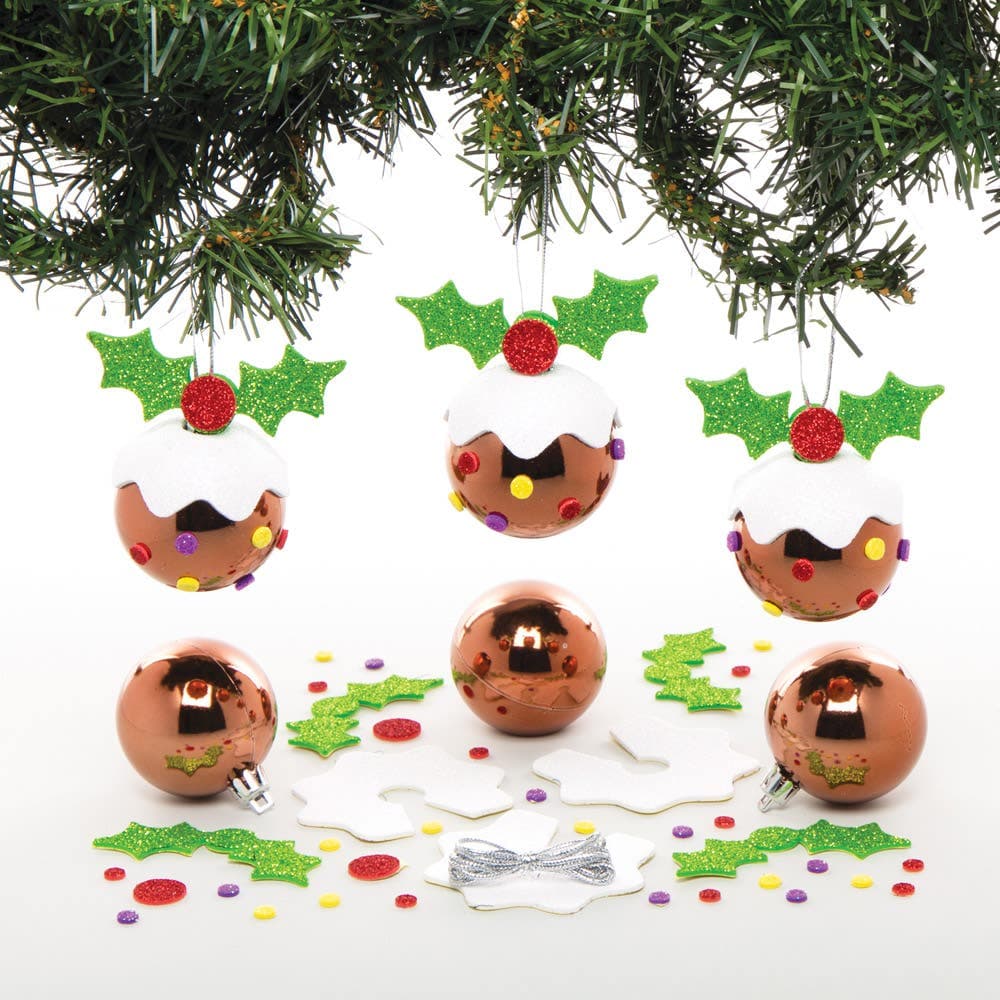 Christmas Pudding Bauble Kits (Pack of 6) Christmas Crafts