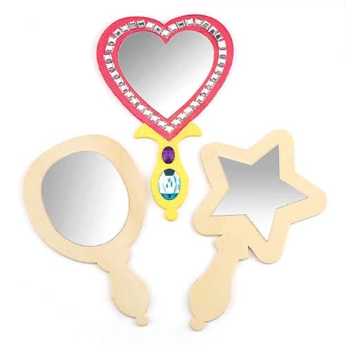 Wooden Mirrors (Pack of 3) Craft Kits For Kids
