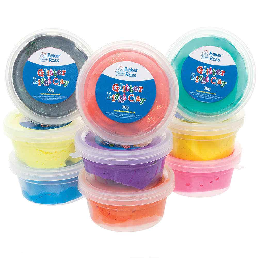 Glitter Super Clay Bumper Value Pack (Pack of 10) Natural Craft Materials