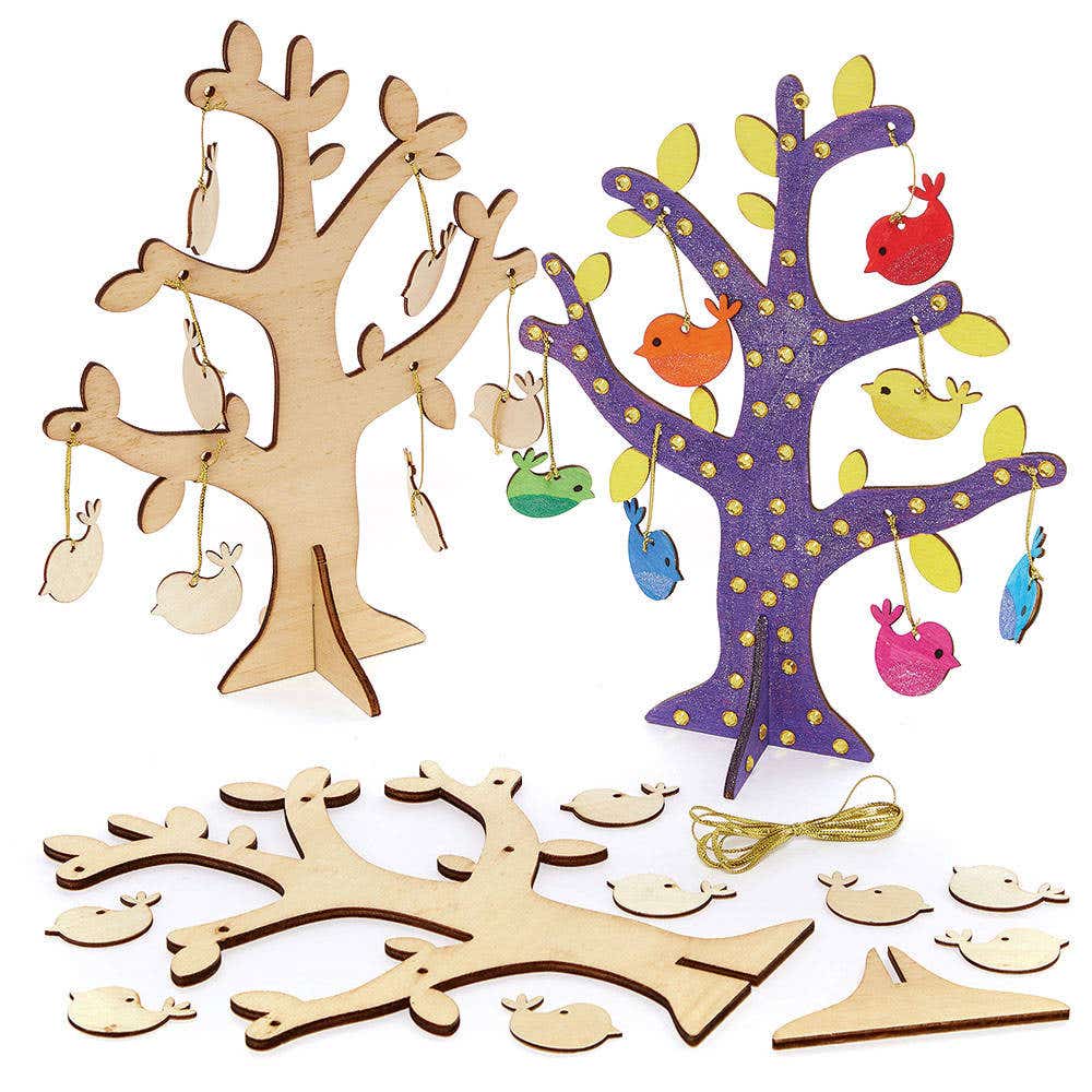 Bird Wooden Tree Kits (Pack of 2) Art Craft Kits