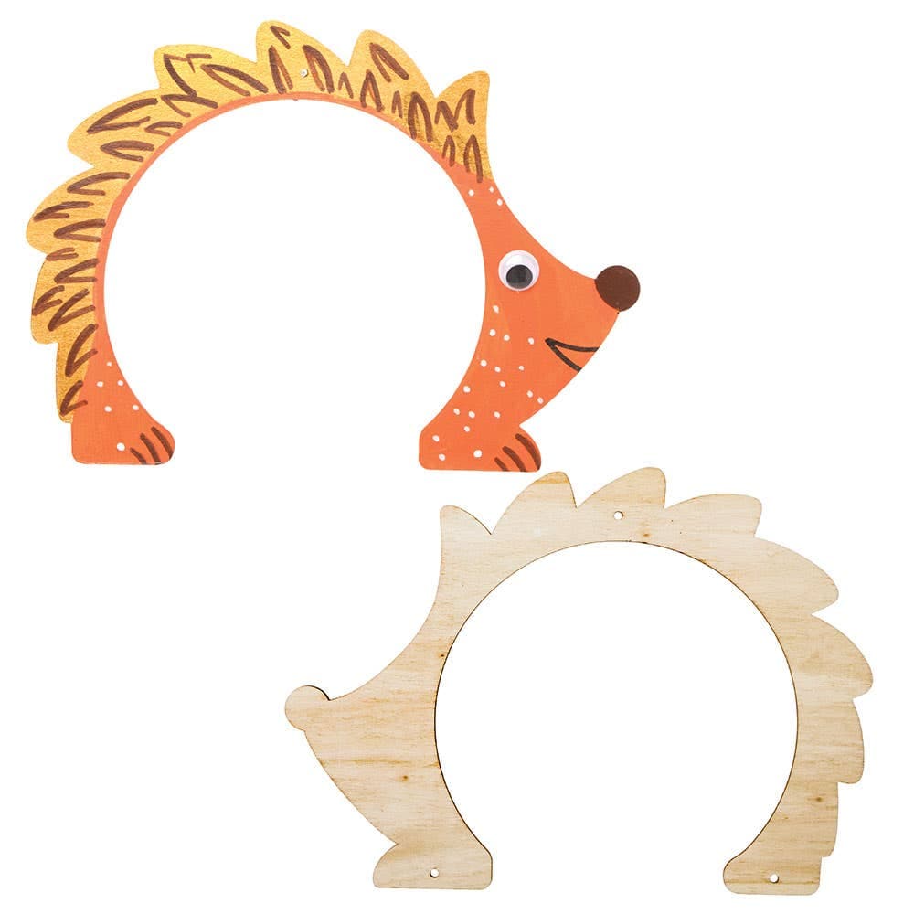 Wooden Hedgehog Highway Arches (Pack of 2) Art Craft Kits
