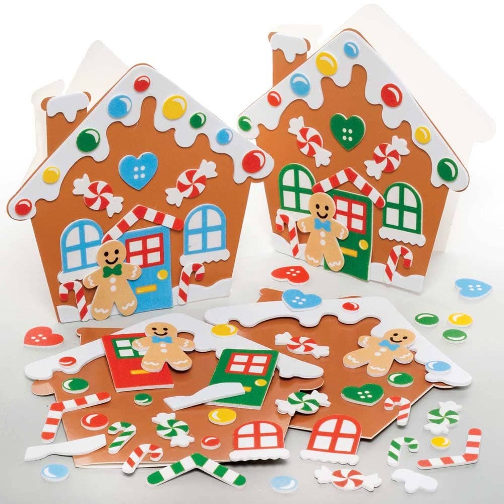 Gingerbread House Mix & Match Greeting Card Kits (Pack of 6) Christmas Crafts