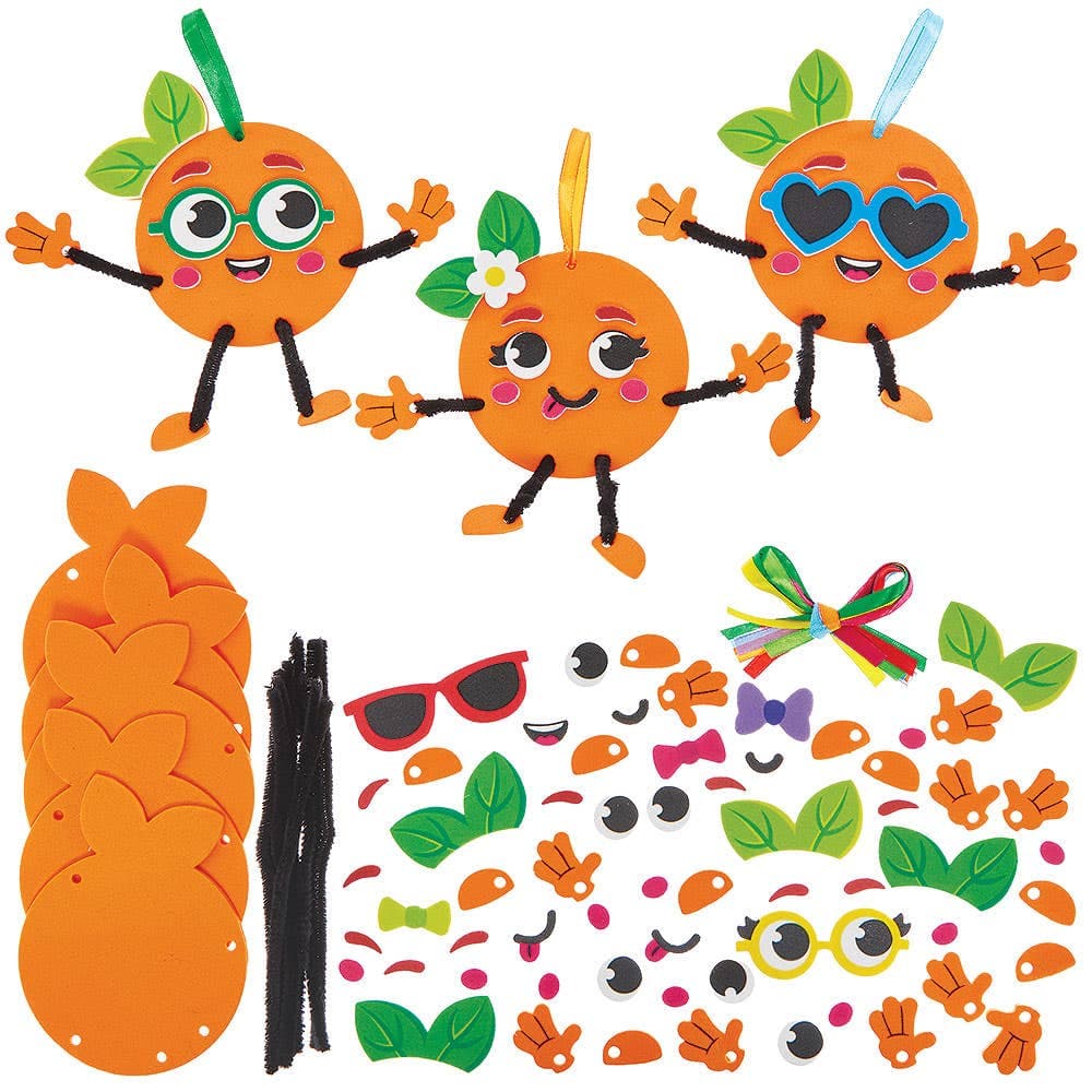 Orange Mix & Match Decoration Kits (Pack of 8)