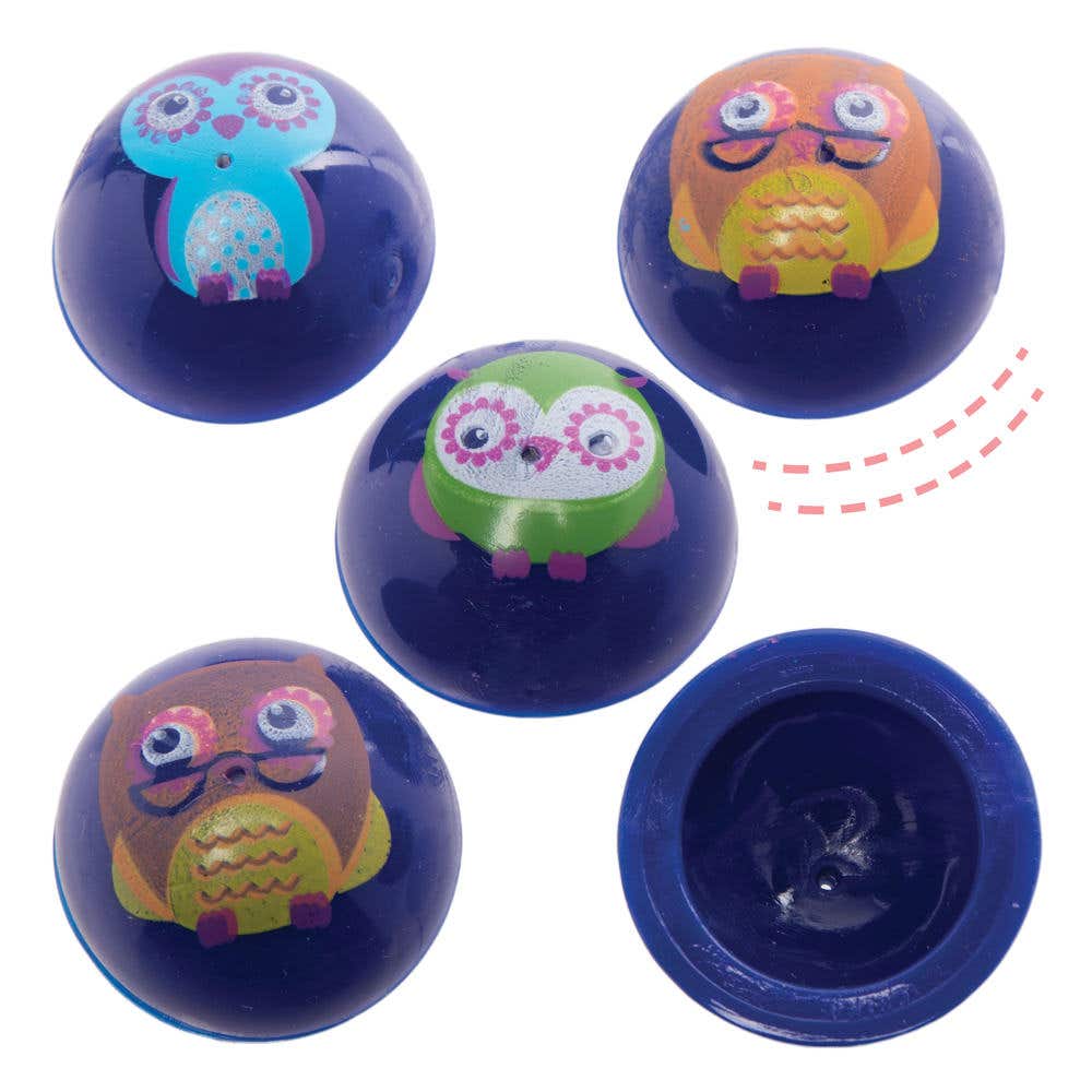 3 Little Owls Jumping Poppers (Pack of 12) Pocket Money Toys