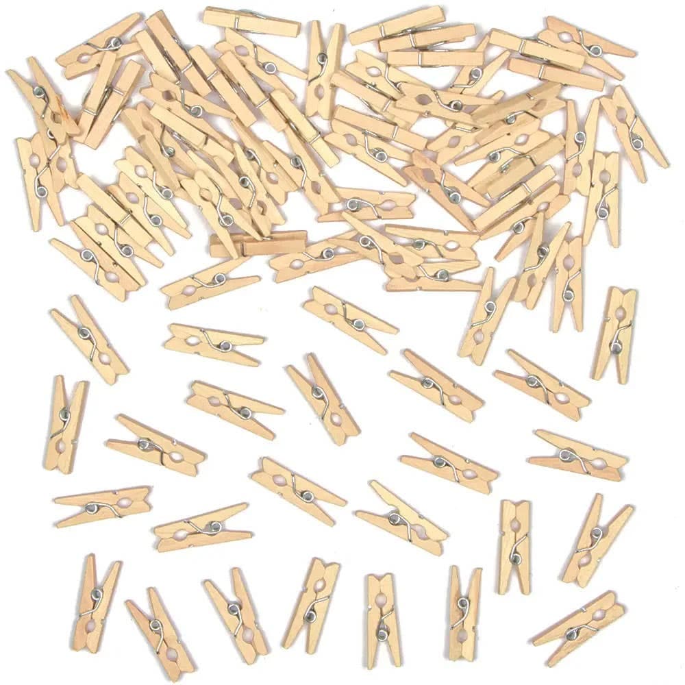 Mini Wooden Craft Pegs (Pack of 100) Craft Blanks & Bases