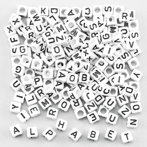 Alphabet Cube Beads Bumper Tub (Tub of 750) Craft Embellishments