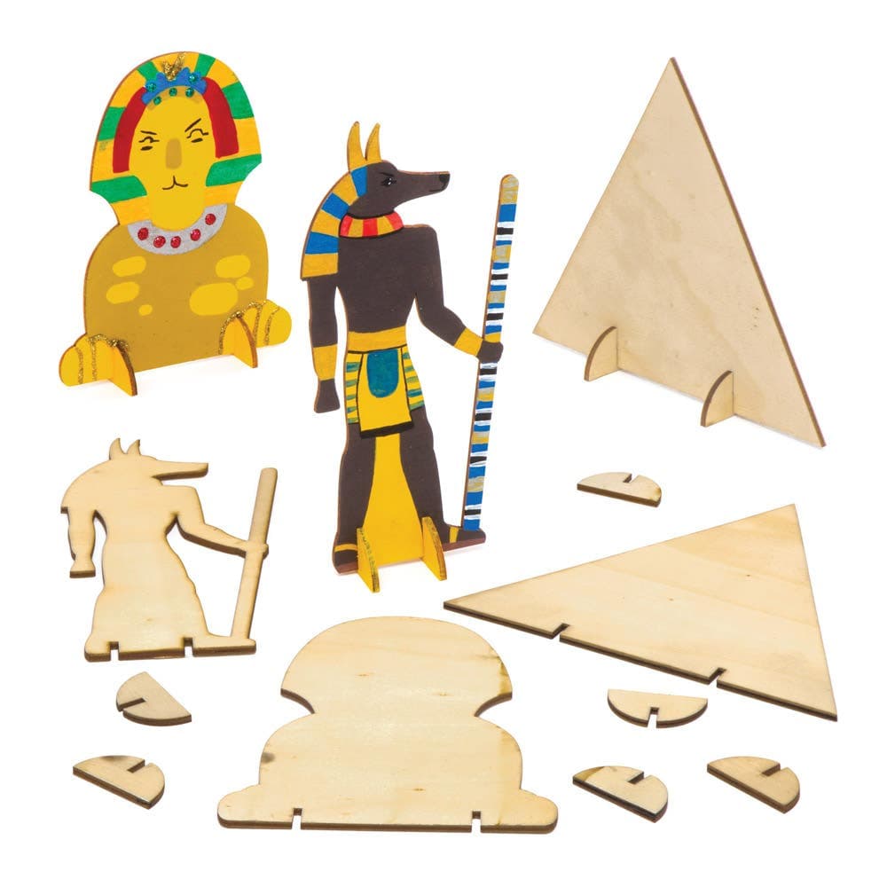 Ancient Egypt Wooden Stand-up Shapes (Pack of 6) Craft Blanks & Bases