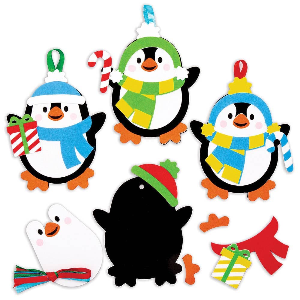 Penguin Mix & Match Decoration Kits (Pack of 6) Christmas Crafts