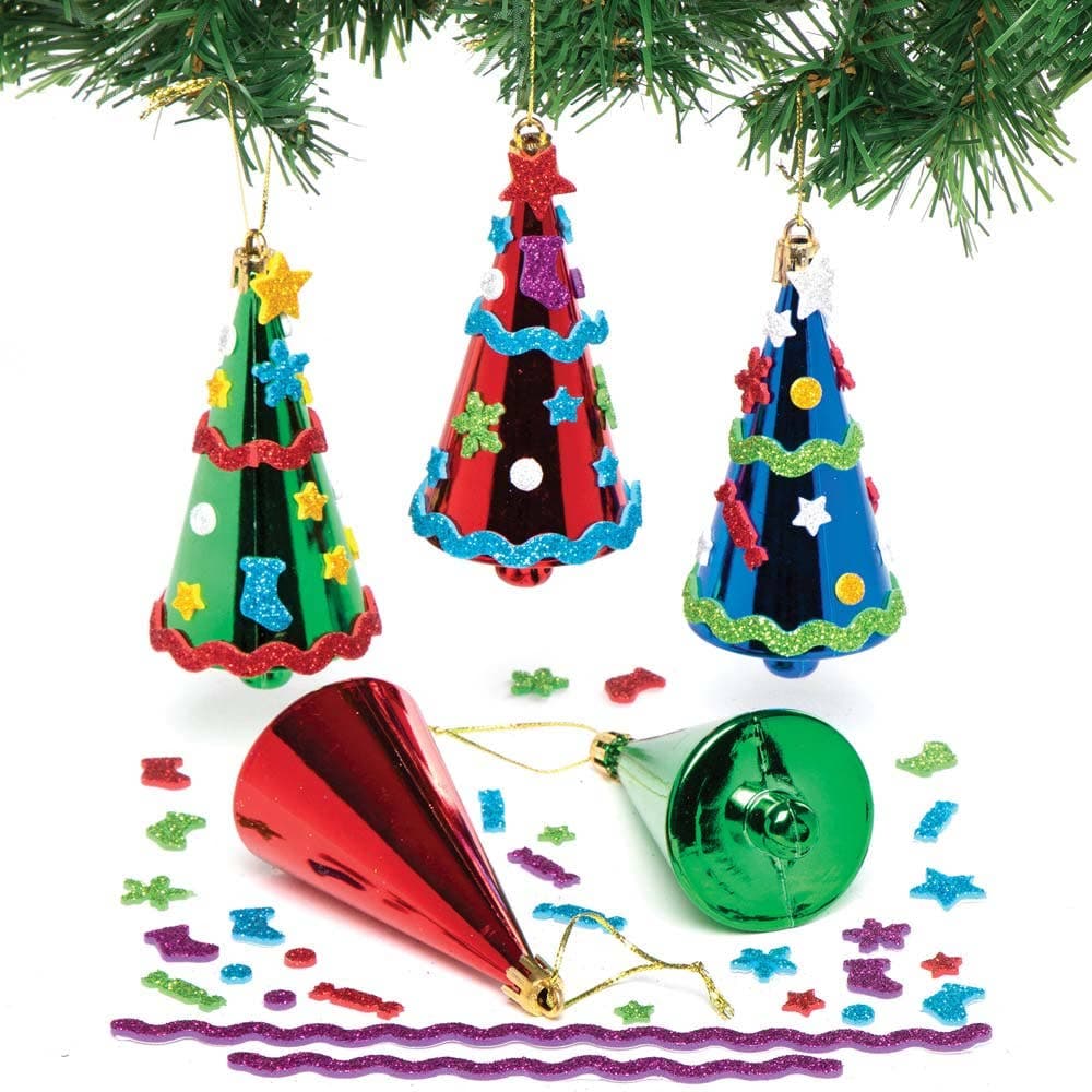 Christmas Tree Mix & Match Bauble Kits (Pack of 6) Christmas Crafts 3 assorted colours