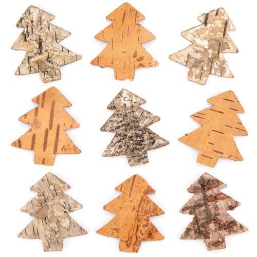 Bark Christmas Trees (Pack of 30) Christmas Crafts Natural product so colours may vary