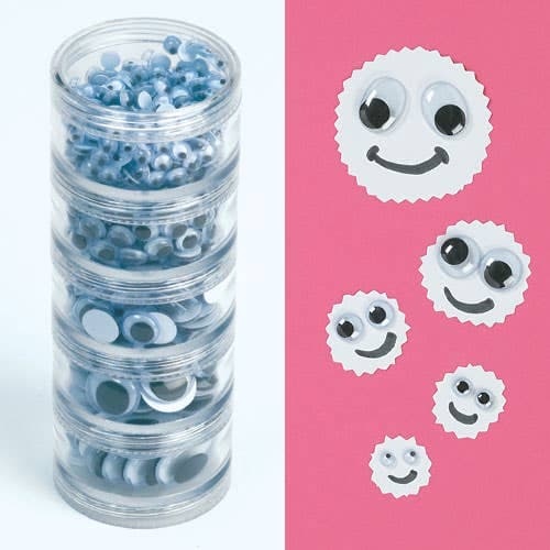 Black & White Self-Adhesive Wiggle-Eye Stack (Per stack) Craft Embellishments