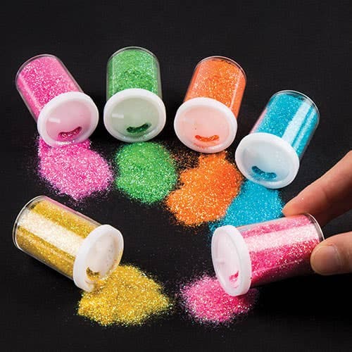 Brights Glitter Shakers (Pack of 5) Craft Embellishments Assorted colours