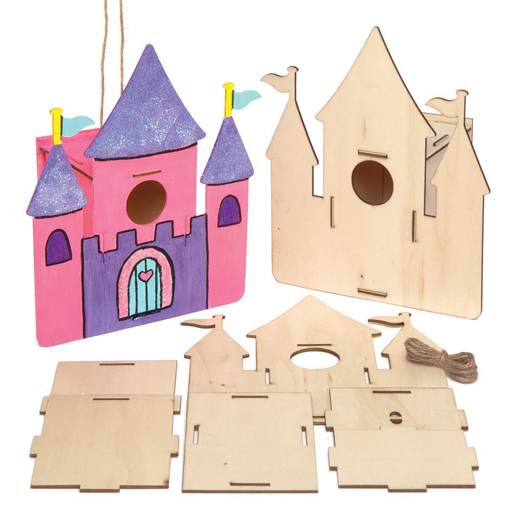 Castle Wooden Birdhouse Kits (Pack of 2) Nature Craft Kits