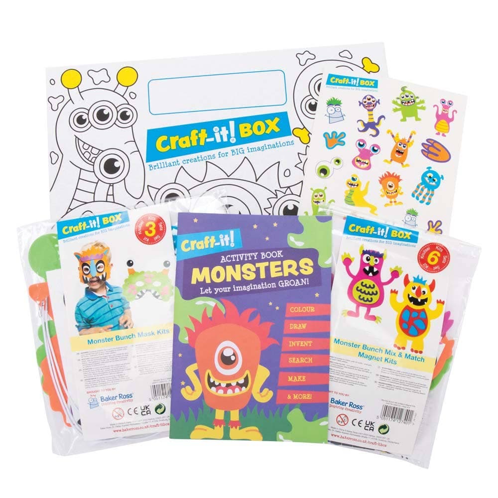 Baker Ross Monster Craft-it! BOX (Each) Fun & Educational Crafts With Activity Book