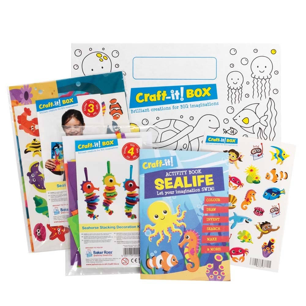 Baker Ross Sealife Craft-it! BOX (Each) Fun & Educational Crafts With Activity Book
