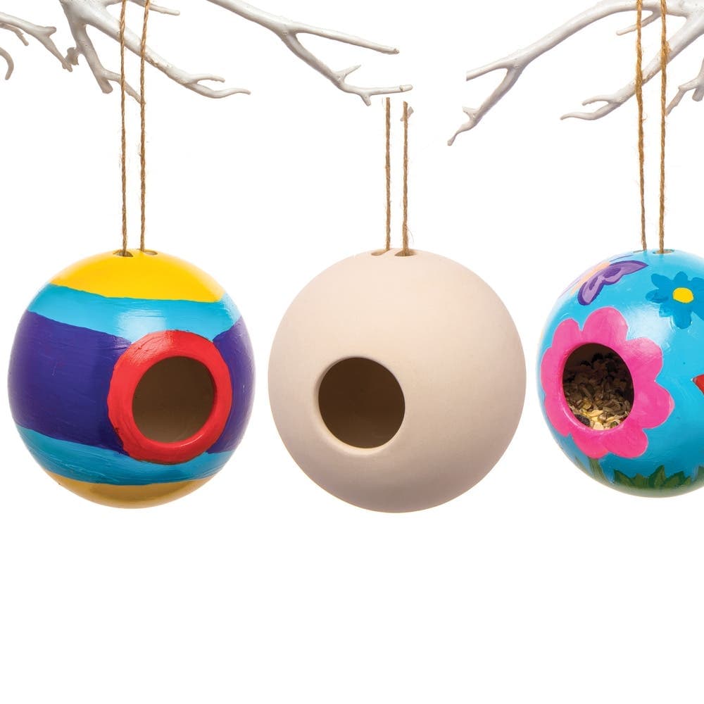 Ceramic Bird Houses (Box of 2) Nature Craft Kits