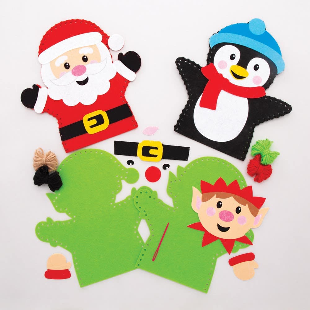 Christmas Hand Puppet Sewing Kits (Pack of 4) Christmas Crafts