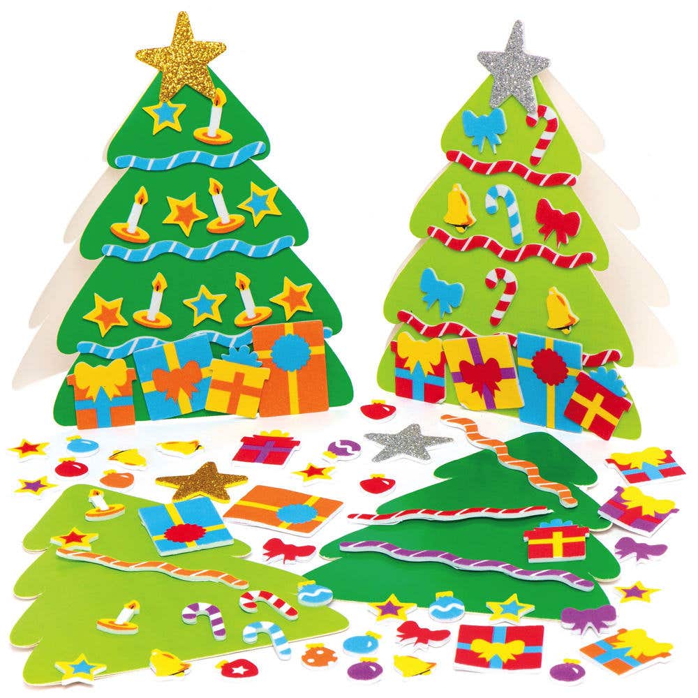 Christmas Tree Mix & Match Card Making Kits (Pack of 6) Christmas Crafts