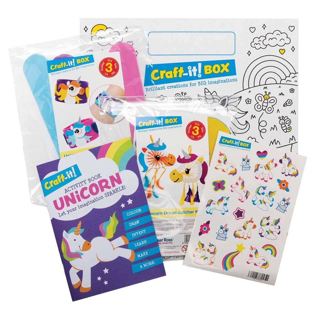 Baker Ross Unicorn Craft-it! BOX (Each) Fun & Educational Crafts With Activity Book