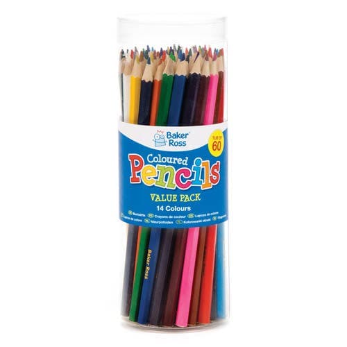 Coloured Pencils Value Pack (Tub of 60) Drawing