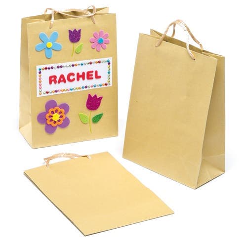Craft Gift Bags (Pack of 6) Party Bags