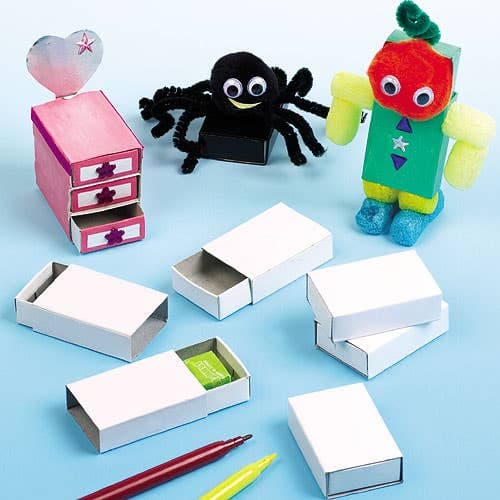 Craft Matchboxes (Pack of 30) Size 52mm x 35mm, Decoration Craft Kits, Card Matchbox