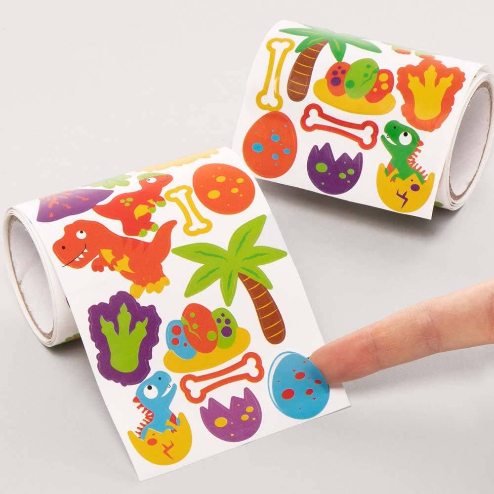 Dinosaur Sticker Rolls Value Pack (Pack of 640) Stickers