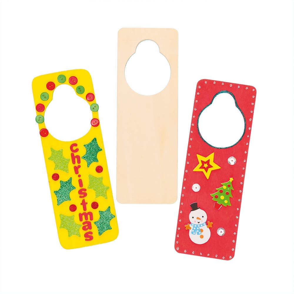 Wooden Door Hangers (Pack of 6) Decoration Craft Kits