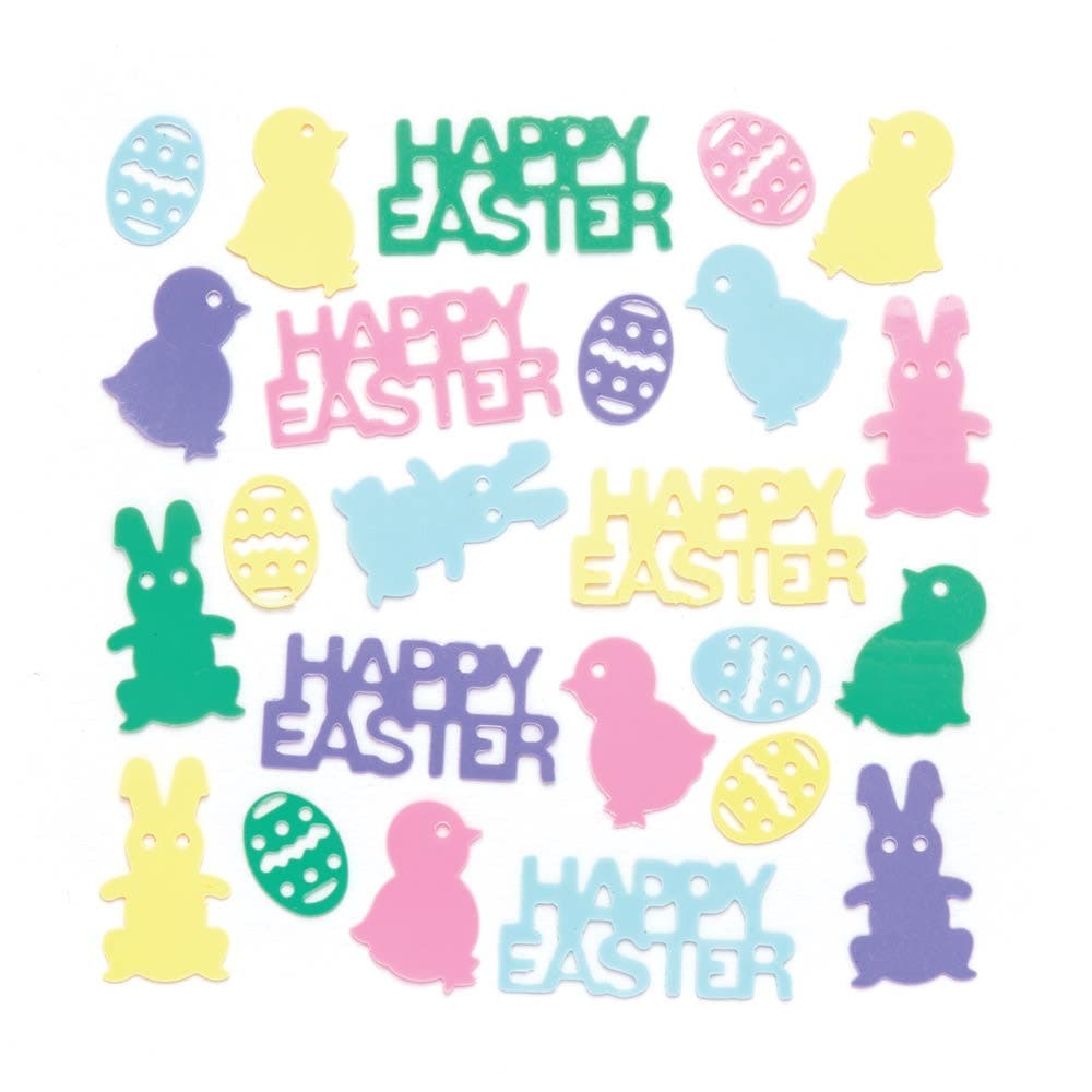 Easter Sequins (Per pack) Easter Craft Supplies 5 assorted colours - Pink, Blue, Yellow, Green & Purple