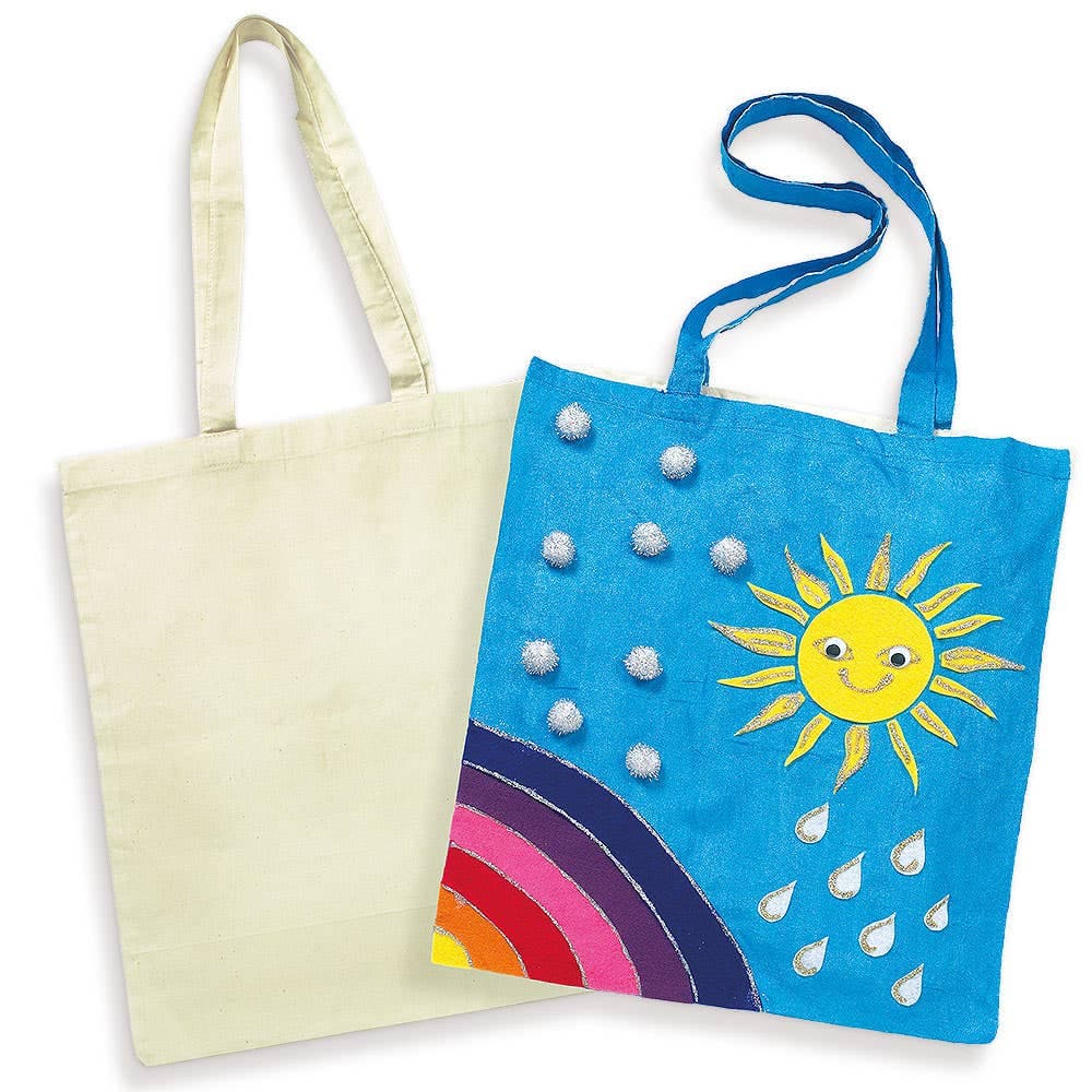 Large Fabric Shoulder Bags (Pack of 3) Decoration Craft Kits