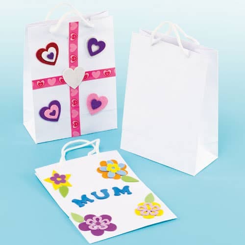 White Gift bags (Pack of 10) Party Bags