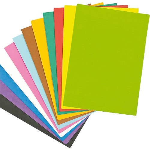 A4 Foam Sheets Value Pack (Pack of 18) Assorted Colours, Easy Cut, 2mm Thick, Craft Supplies
