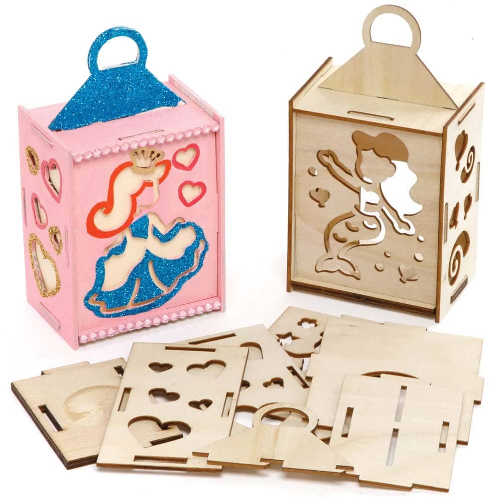 Fairy Tale Wooden Lanterns Kits (Pack of 4) Craft Kits For Kids