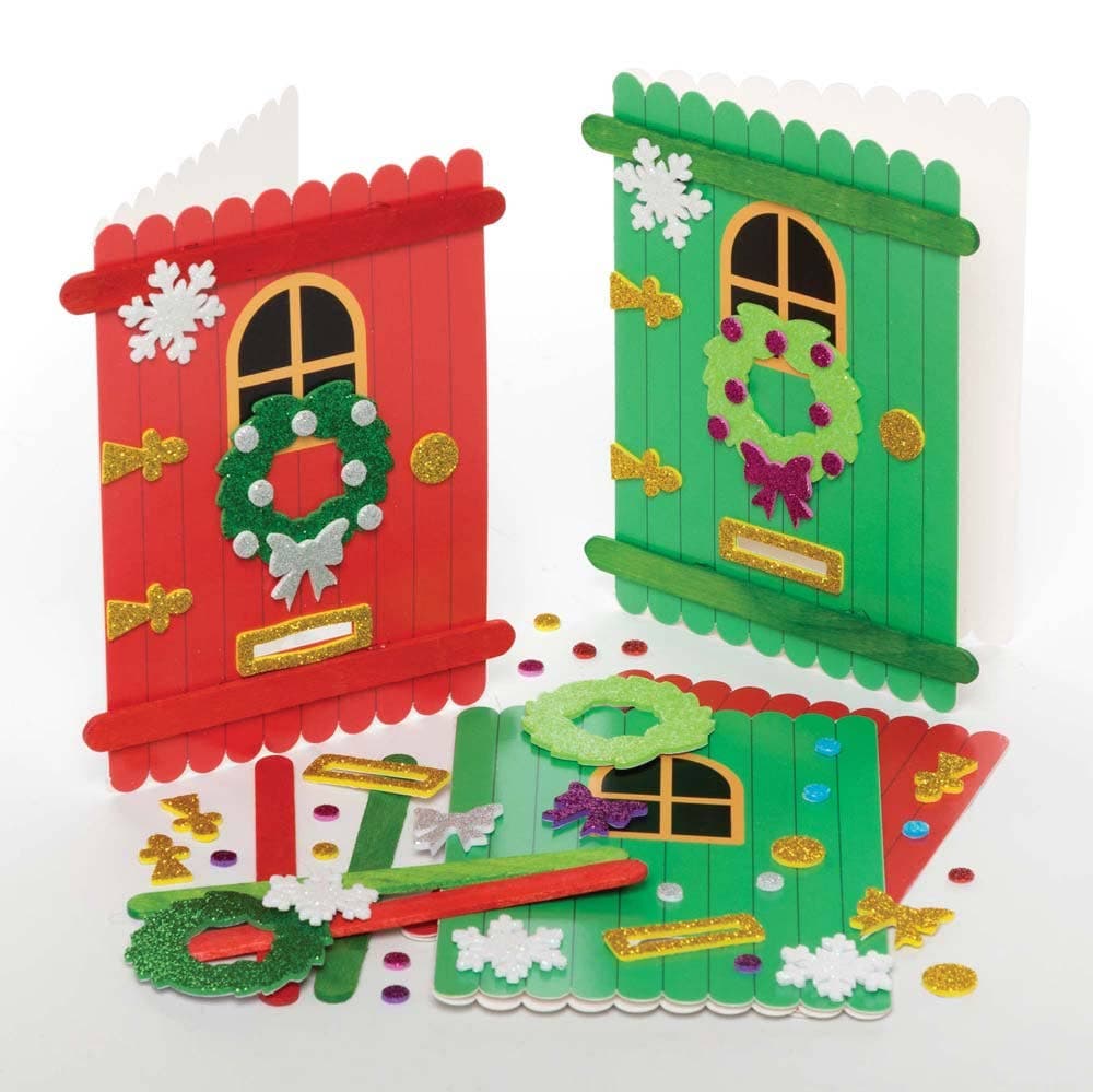 Christmas Door Mix & Match Greeting Card Kits (Pack of 6) Make Your Own Christmas Card Crafts