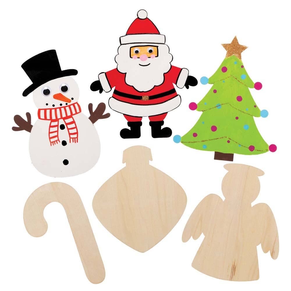 Christmas Wooden Templates (Pack of 10) Christmas Crafts
