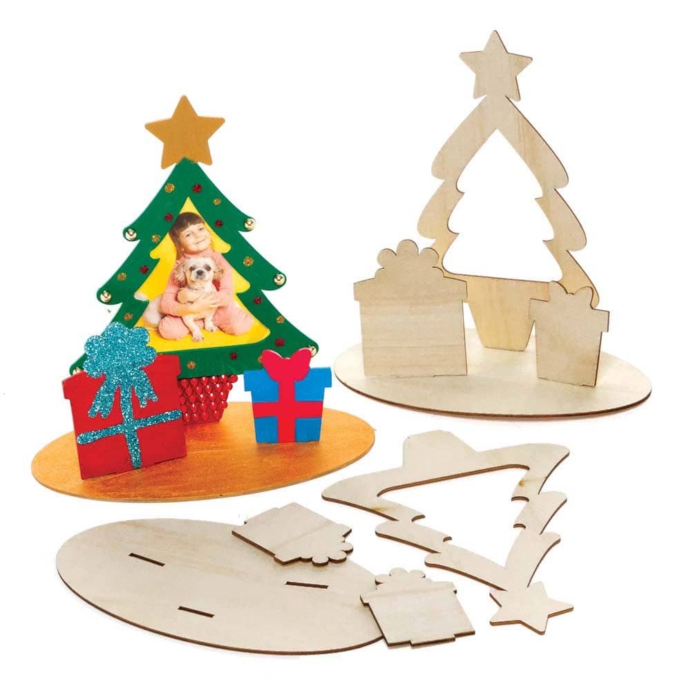 Christmas Scene Wooden Photo Frame Kits (Pack of 4) Christmas Crafts