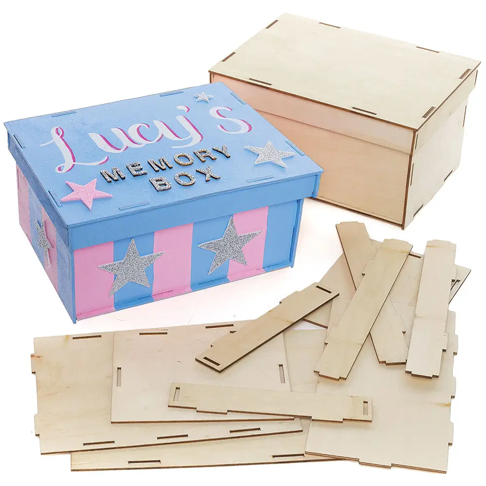 Large Wooden Box Kits (Pack of 2) Decoration Craft Kits