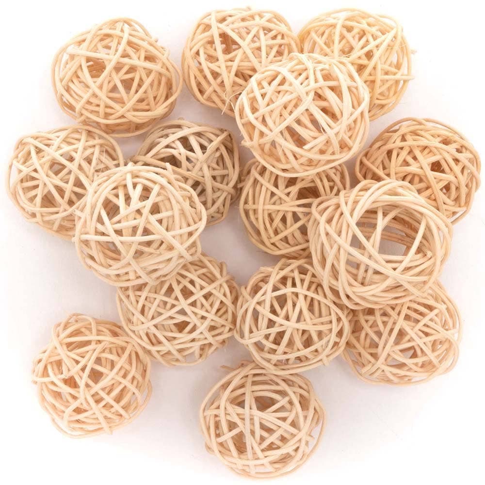 Natural Rattan Balls (Pack of 15) Natural Craft Materials