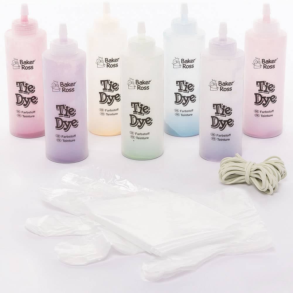 Unicorn Colours Tie Dye Kit (Per pack) Use On Up To 20 Projects, 7 Assorted Colours, Surface Cover Included