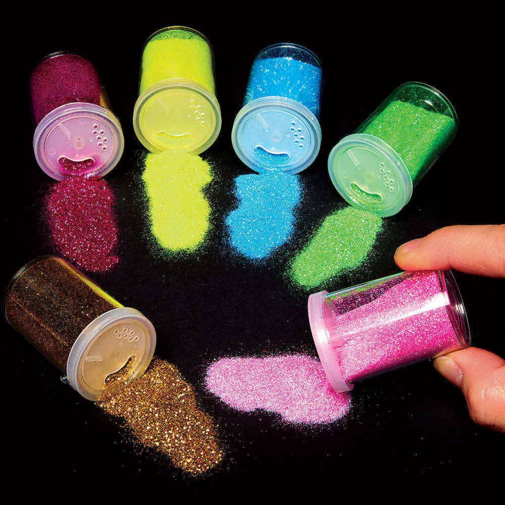 Fairy Glitter Shakers (Pack of 6) Craft Embellishments 6 assorted fairy colours - Blue, Pink, Light Pink, Green, Yellow & Gold
