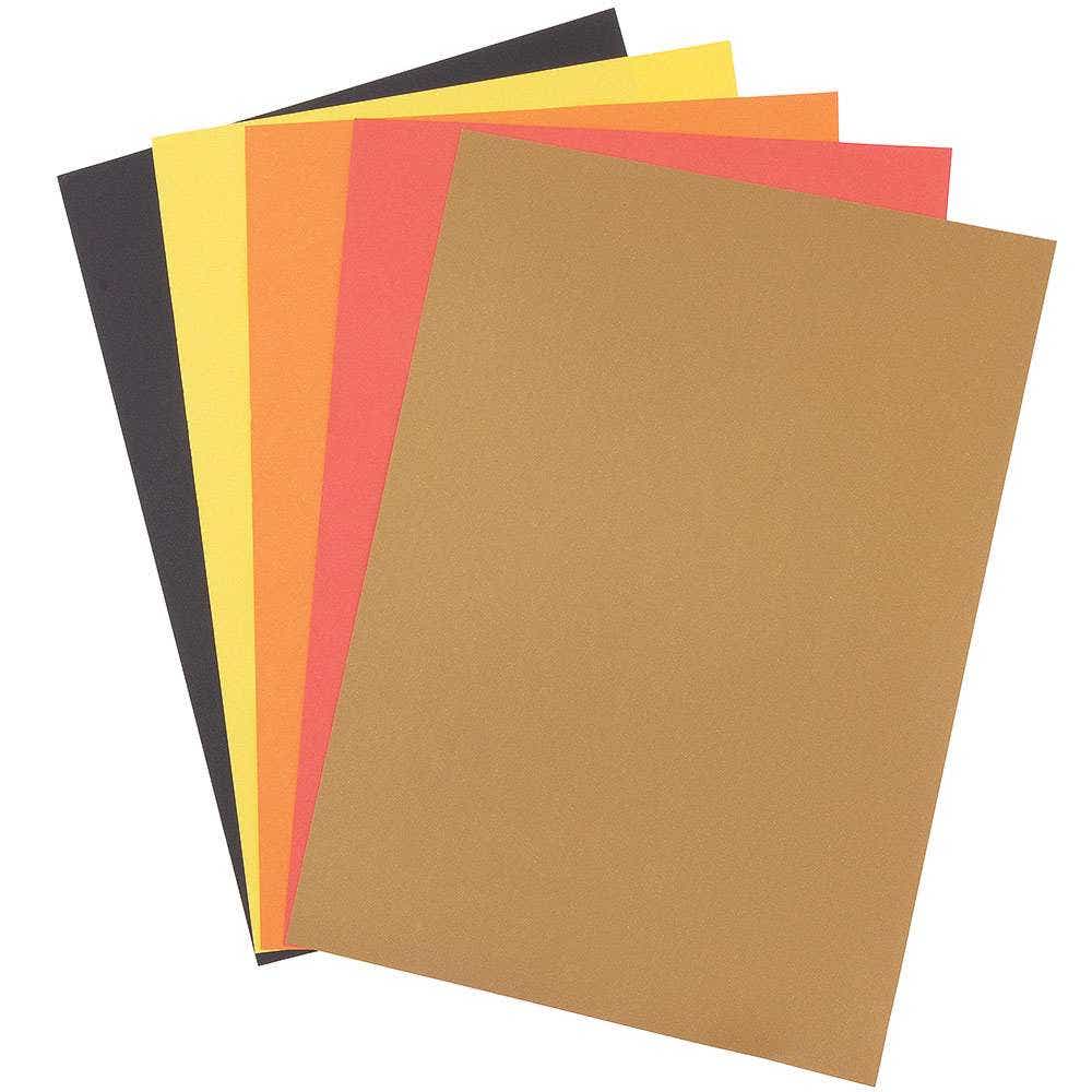 Chinese New Year A4 Paper & Card Pack (Pack of 100) Paper & Card 5 assorted colours - Gold, Red, Black, Yellow & Orange