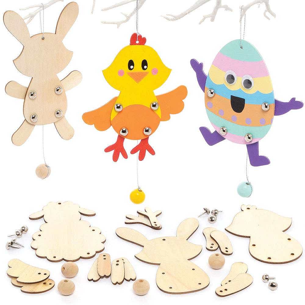 Easter Wooden Puppet Kits (Pack of 4) Easter Crafts For Kids