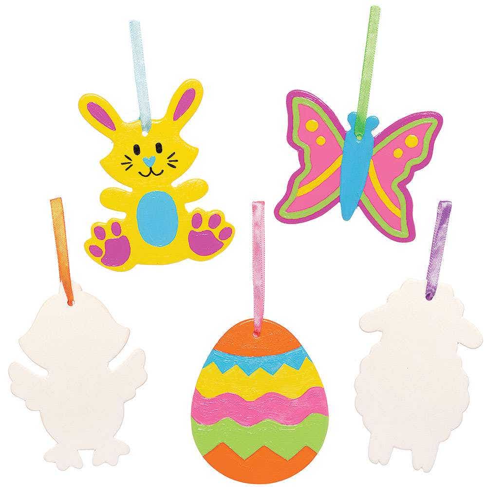 Easter Ceramic Decorations (Pack of 5) Easter Crafts For Kids