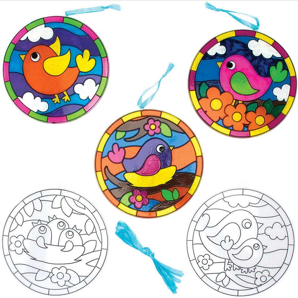 Bird Suncatcher Pictures (Pack of 5) Art Craft Kits