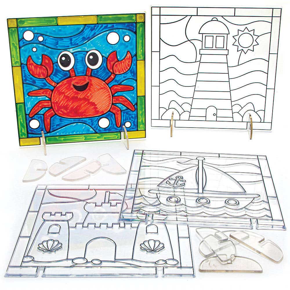 Seaside Suncatcher Pictures (Pack of 5) Art Craft Kits
