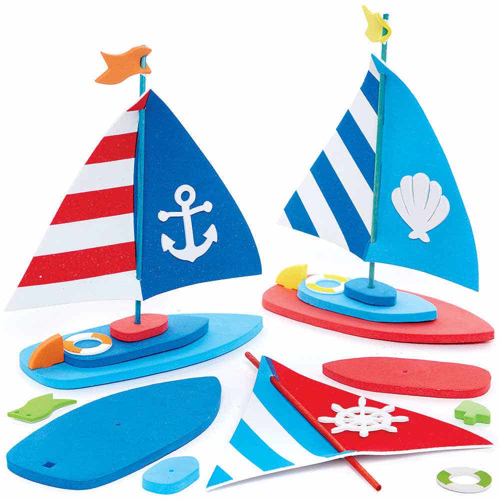Foam Sailboat Kits (Pack of 3) Art Craft Kits