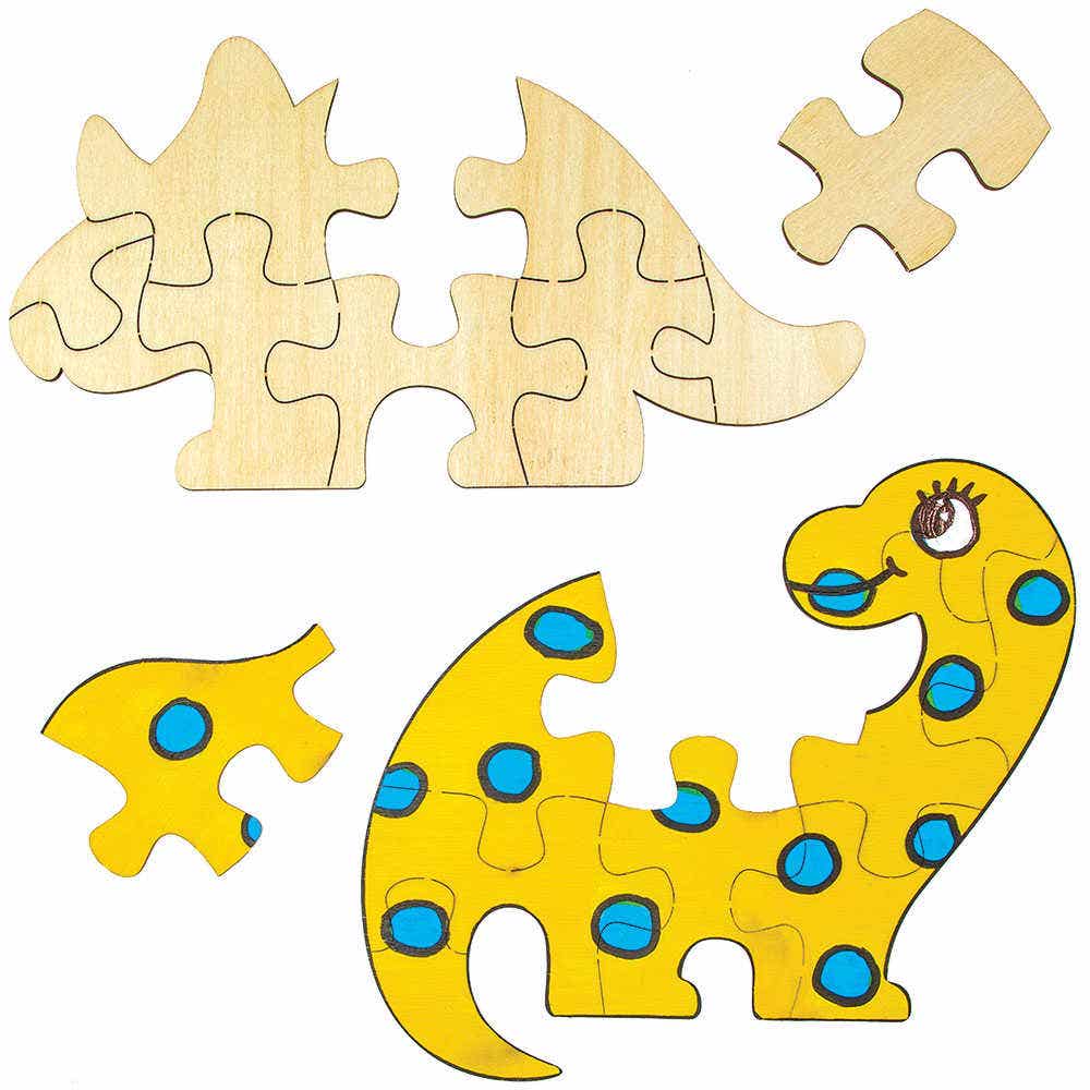 Dinosaur Wooden Jigsaw Puzzles (Pack of 5) Creative Play Toys