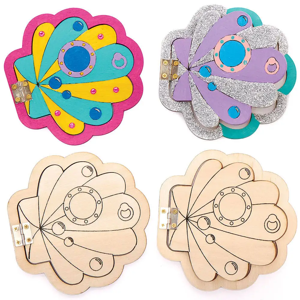 Mermaid Wooden Fairy Doors (Pack of 4) Decoration Craft Kits