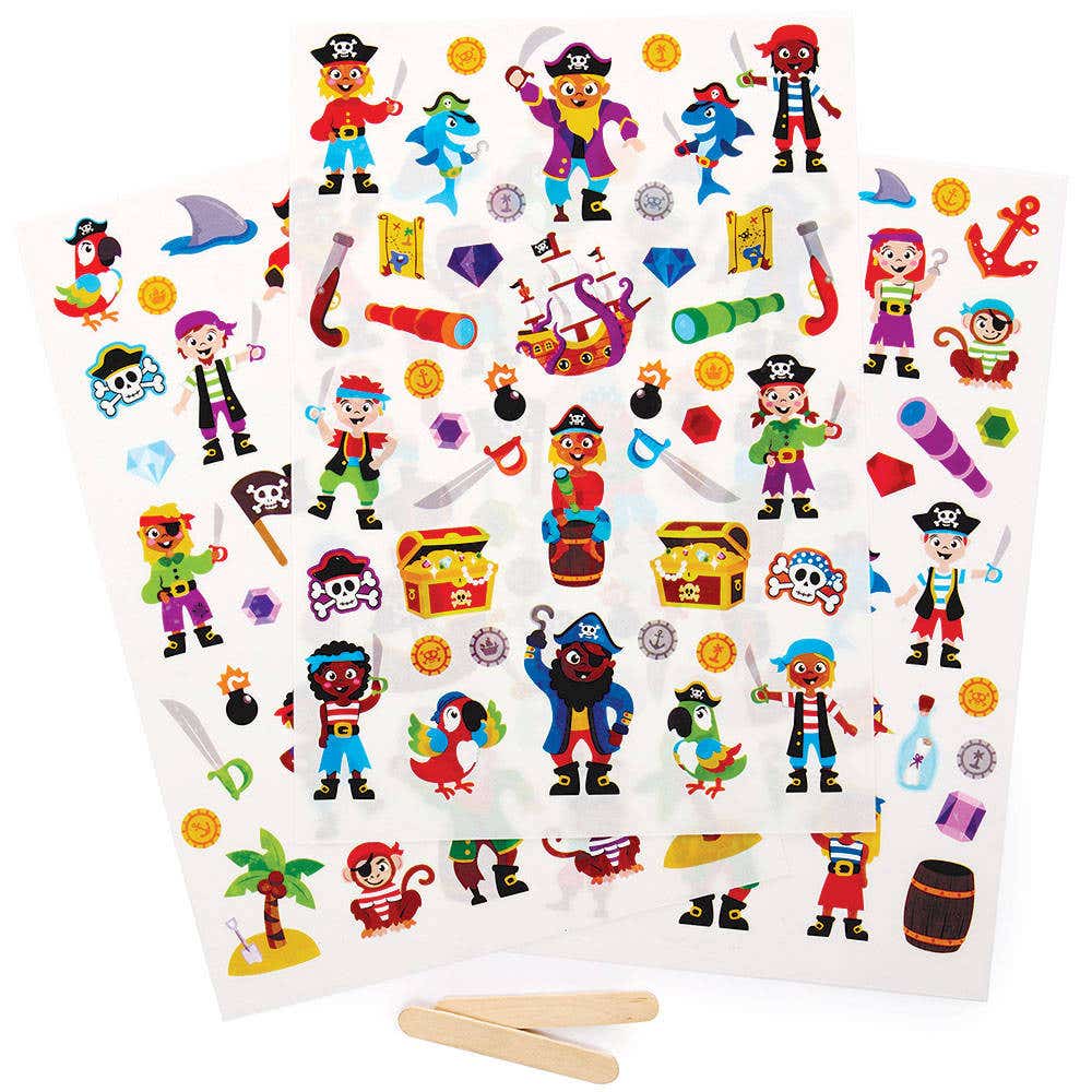 Pirate Transfers (Pack of 125) Stickers