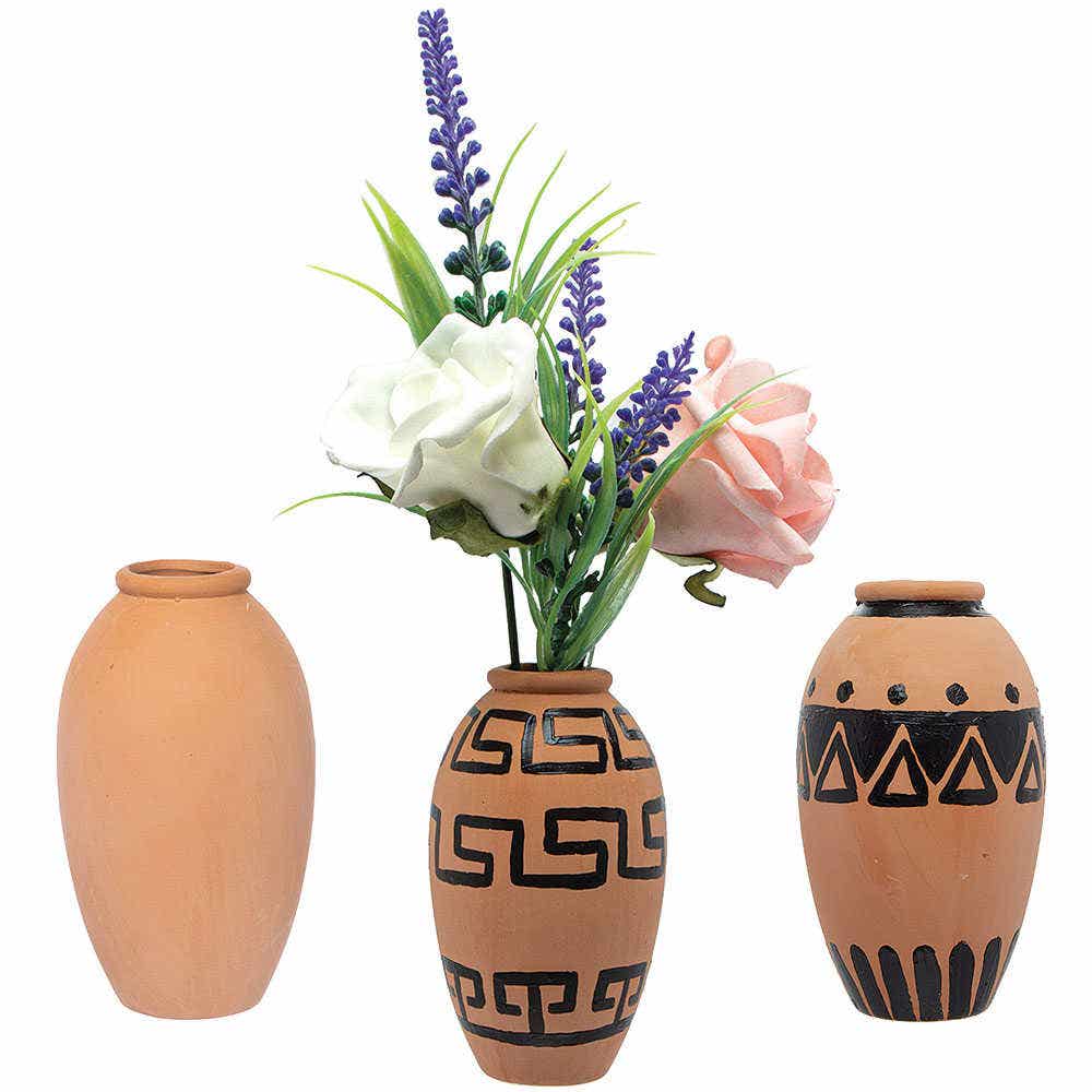 Mini Terracotta Vases (Box of 4) Decoration Craft Kits